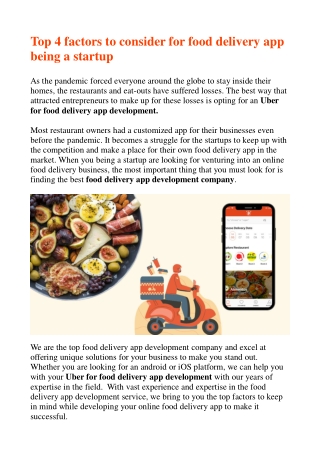 On Demand Food Delivery App Development Company
