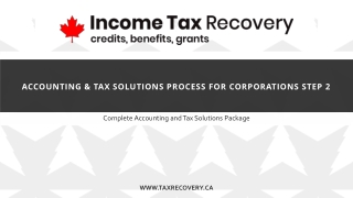 Accounting & Tax Solutions Process For Corporations Step 2