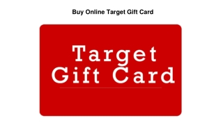 Buy Online Target Gift Card