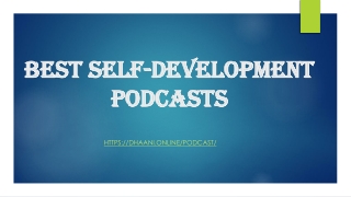 Best self-development podcasts
