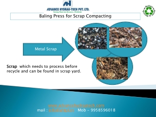 Baling Press for Scrap Compacting