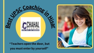 Best UPSC Coaching in Hisar