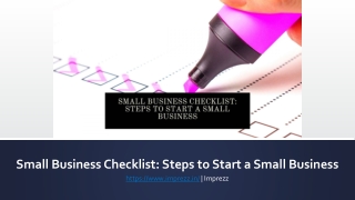 Small Business Checklist: Steps to Start a Small Business