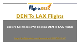 DEN To LAX Flights