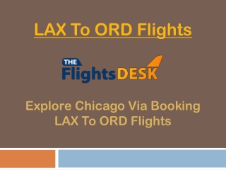LAX To ORD Flights
