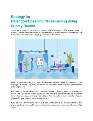 Strategy for Retention Upselling Cross-Selling using Survey Rocket