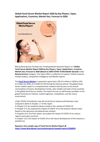 Global Facial Serum Market Research Report 2020-2026