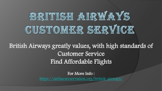 Travel Queries, Just Connect to British Airways Customer Service