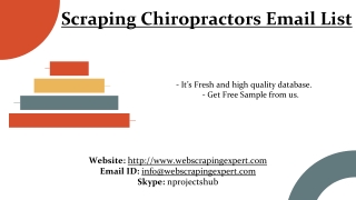 Scraping Chiropractors Email List