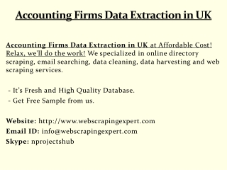 Accounting Firms Data Extraction in UK