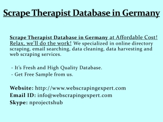 Scrape Therapist Database In Germany