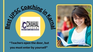 Best UPSC Coaching in Karnal