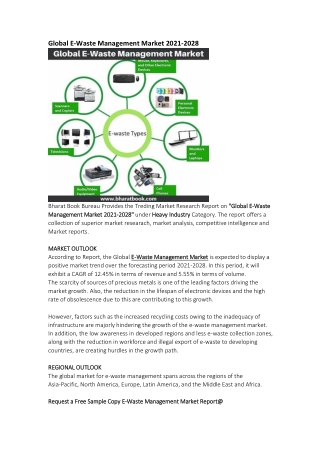 Global E-Waste Management Market Research Report Forecast 2028