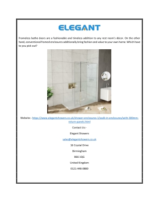 Walk In Shower Screen With Flipper Panel | Elegant Showers