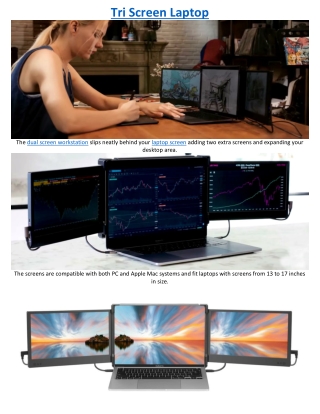 Tri Screen Laptop