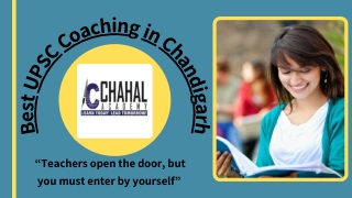 Best UPSC Coaching in Chandigarh