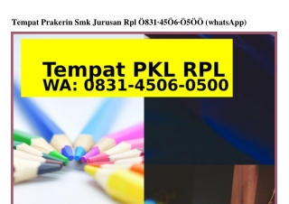 Tempat Pkl Tkj Di Cirebon 083I45060500{WhatsApp}