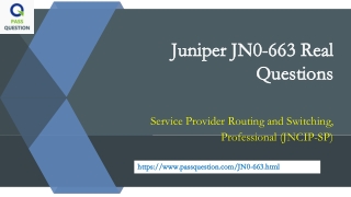 Juniper JNCIP-SP JN0-663 Practice Test Questions