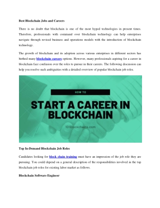 Best Blockchain Jobs and Careers