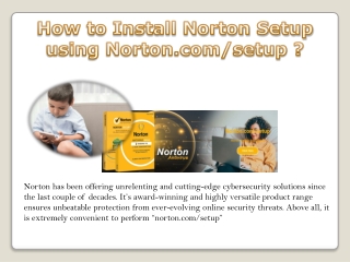 Norton.com/setup - Enter Norton Product Key to Download Norton