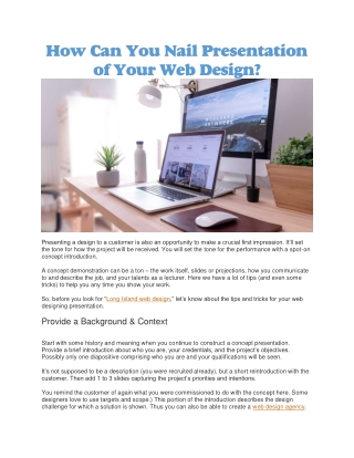 Long Island web design