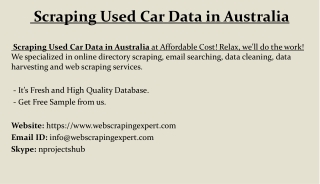 Scraping Used Car Database in Australia