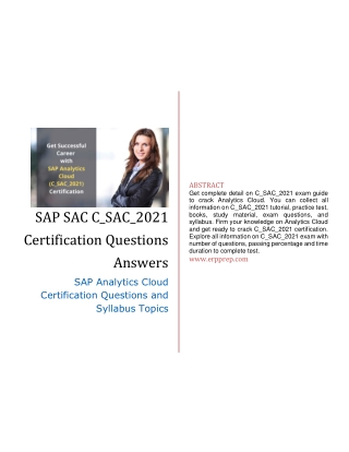 C_SAC_2021 Study Guide and How to Crack Exam on Analytics Cloud