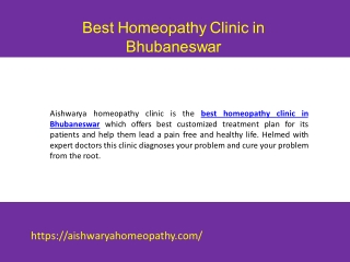 Best Homeopathy Clinic in Bhubaneswar