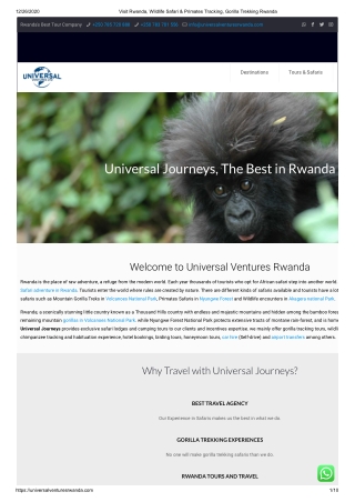 Looking professional tourism company in Rwanda?
