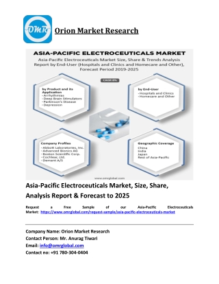 Asia-Pacific Electroceuticals Market Trends, Size, Competitive Analysis and Forecast 2019-2025