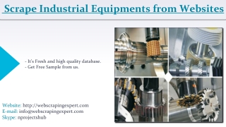 Scrape Industrial Equipments from the Website