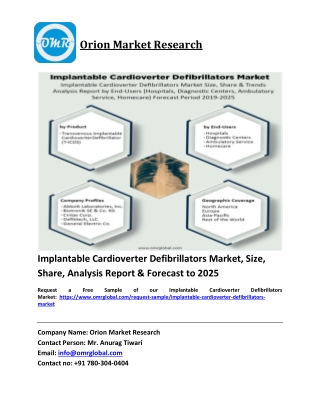 Implantable Cardioverter Defibrillators Market Trends, Size, Competitive Analysis and Forecast 2019-2025