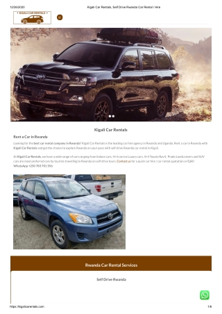 Looking professional car rental services in Kigali?