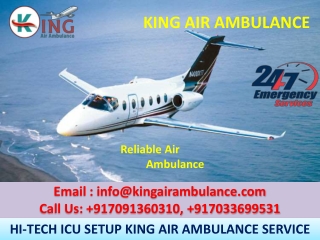 King ICU Air Ambulance Services in Mumbai and Bangalore