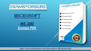 Download MS-200 dumps from Examsforsure.com