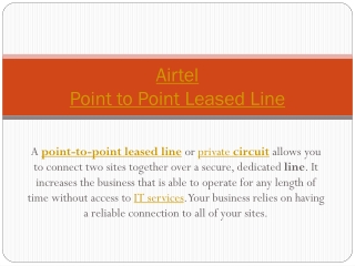 Airtel Point to Point Leased Line Connection | Call: 9035020041 | Price/Tariff Plans Cost