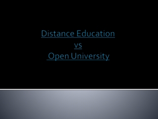 distance education vs open university