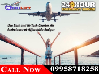 Get Low-Cost Medical Charter Air Ambulance from Varanasi, Jabalpur to Delhi- Medilift