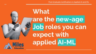 What are the new-age Job roles you can expect with applied AI-ML