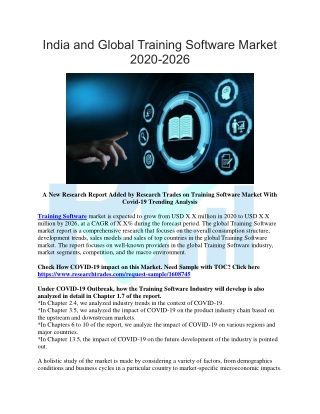 India and Global Training Software Market 2020-2026