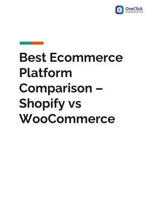 Best Ecommerce Platform Comparison – Shopify vs WooCommerce