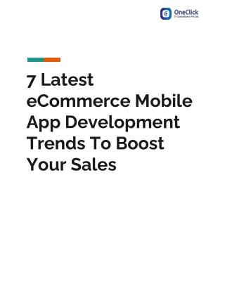 eCommerce Mobile App Development Trends to Boost Your Sales
