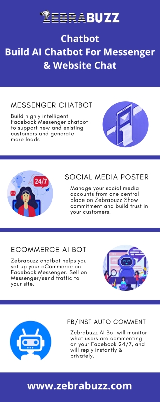 Chatbot - Build AI Chatbot For Messenger And Website Chat - By Zebrabuzz
