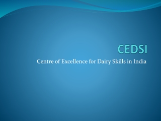 CEDSI- Dairy Cow Management