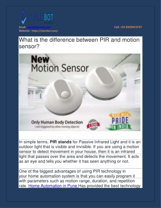 What is the difference between PIR and motion sensor?