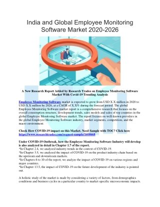India and Global Employee Monitoring Software Market 2020-2026