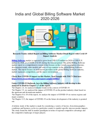 India and Global Billing Software Market 2020-2026