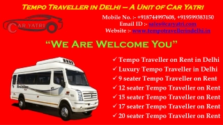 Tempo Traveller in Delhi