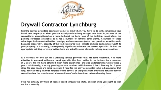 Drywall Contractors Lynchburg