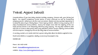 Travel Agent Detroit